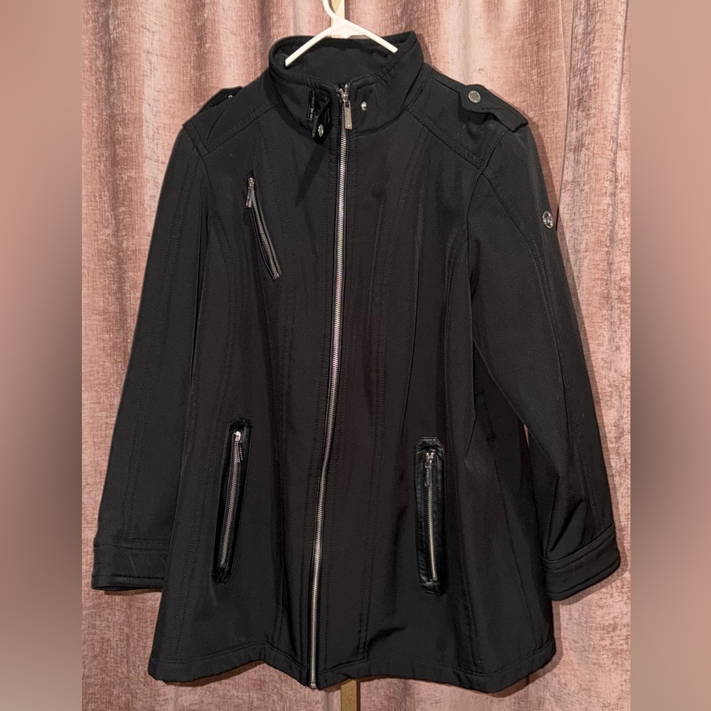 MICHAEL Michael Kors Women's Missy Faux Leather Trim Jacket